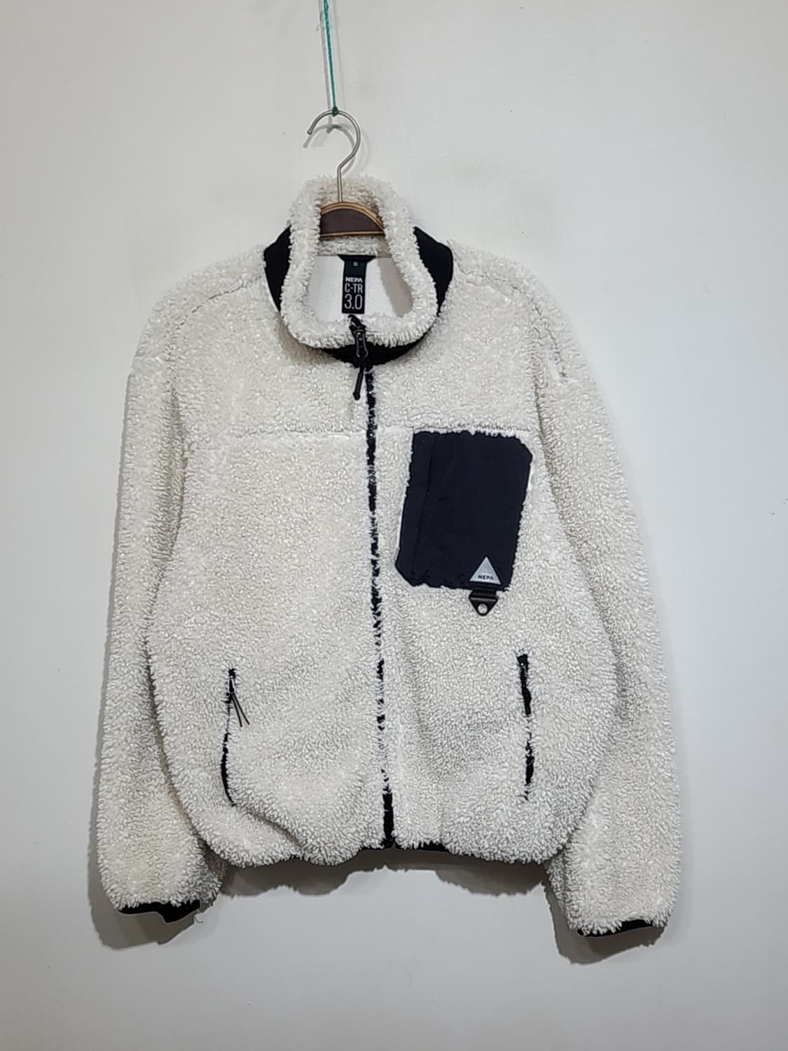 (100) 네파 후리스 점퍼 화이트 뽀글이 플리스 자켓  상품이미지1