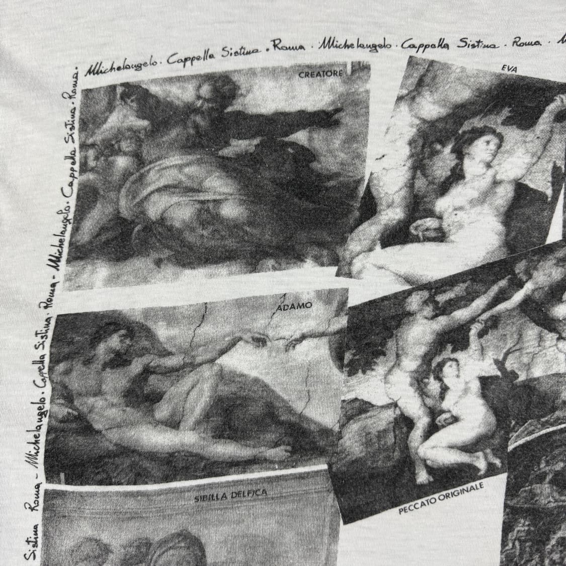 빈티지 80s Michelangelo 미켈란젤로 아트 티셔츠 상품이미지6