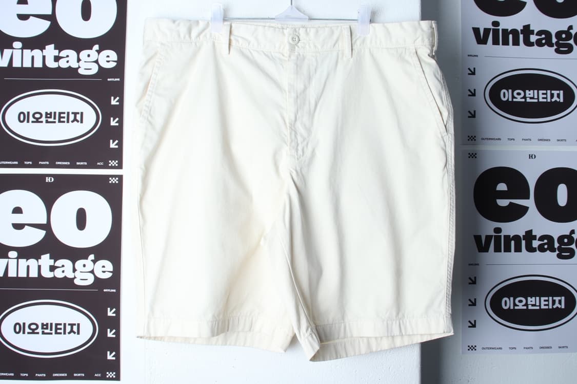 (XL-4XL) 유니클로 반바지 팬츠 빅사이즈 아이보리 면-P9949 상품이미지2