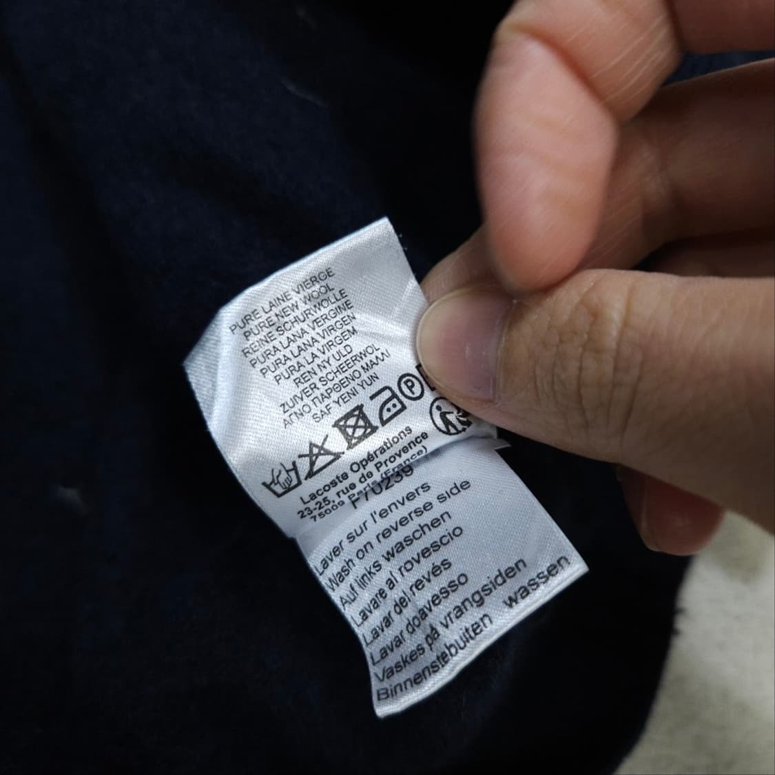 라코스테 울 니트 L 블랙 상품이미지5