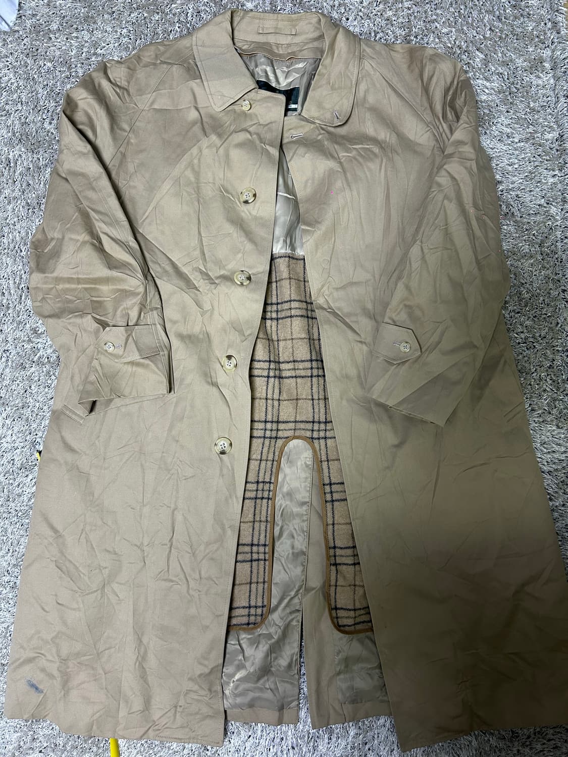 일제 타카큐 트랜치코트 울 내피포함 사이즈 100~ 105 상품이미지1