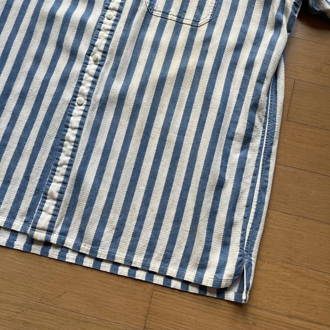 90년대 엘엘빈 쿨위브 스트라이프 반팔 셔츠 미국제조 USA 상품이미지6