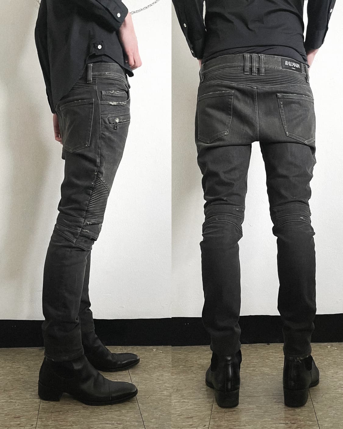 발망 14ss 왁스코팅 바이커데님 상품이미지2