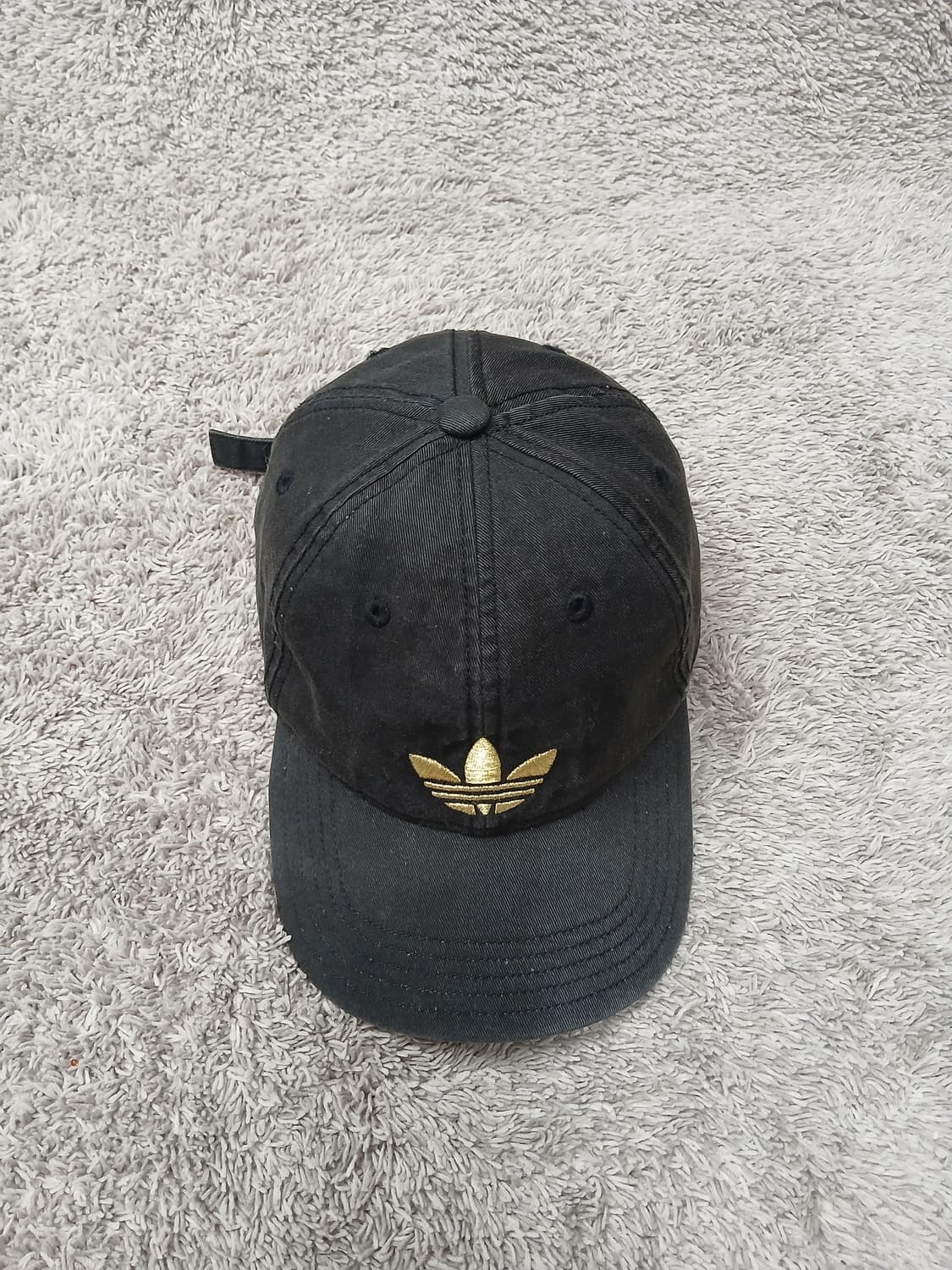 빈티지 워싱 아디다스 골드 삼선 볼캡 상품이미지2