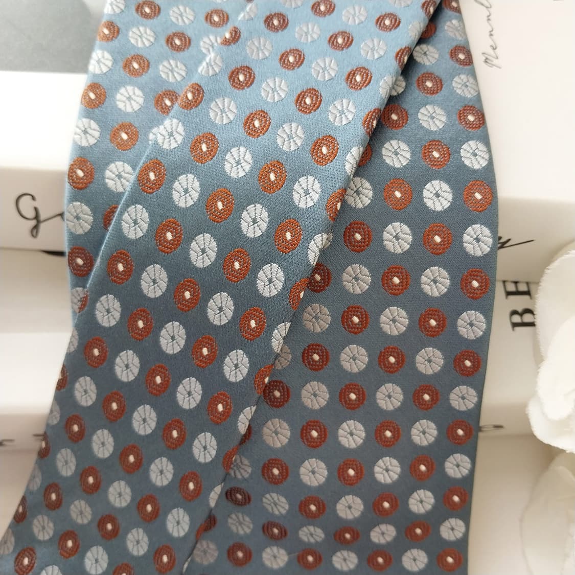 에르메네질도 제냐 실크 도트 넥타이 9.5cm A+~A등급 K1176
 상품이미지3