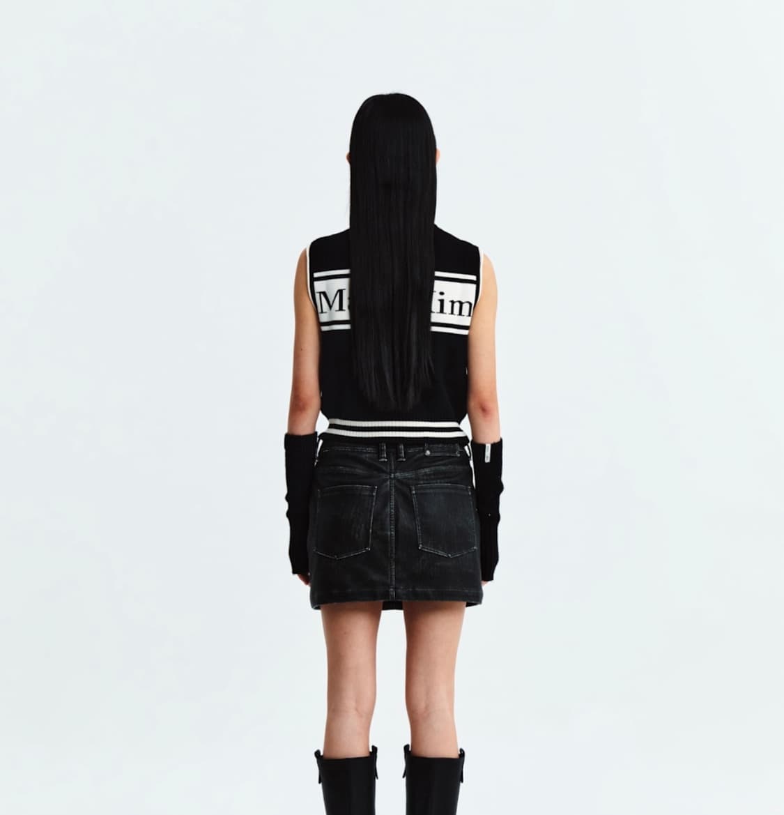 마뗑킴 spell point stripe knit vest 상품이미지5