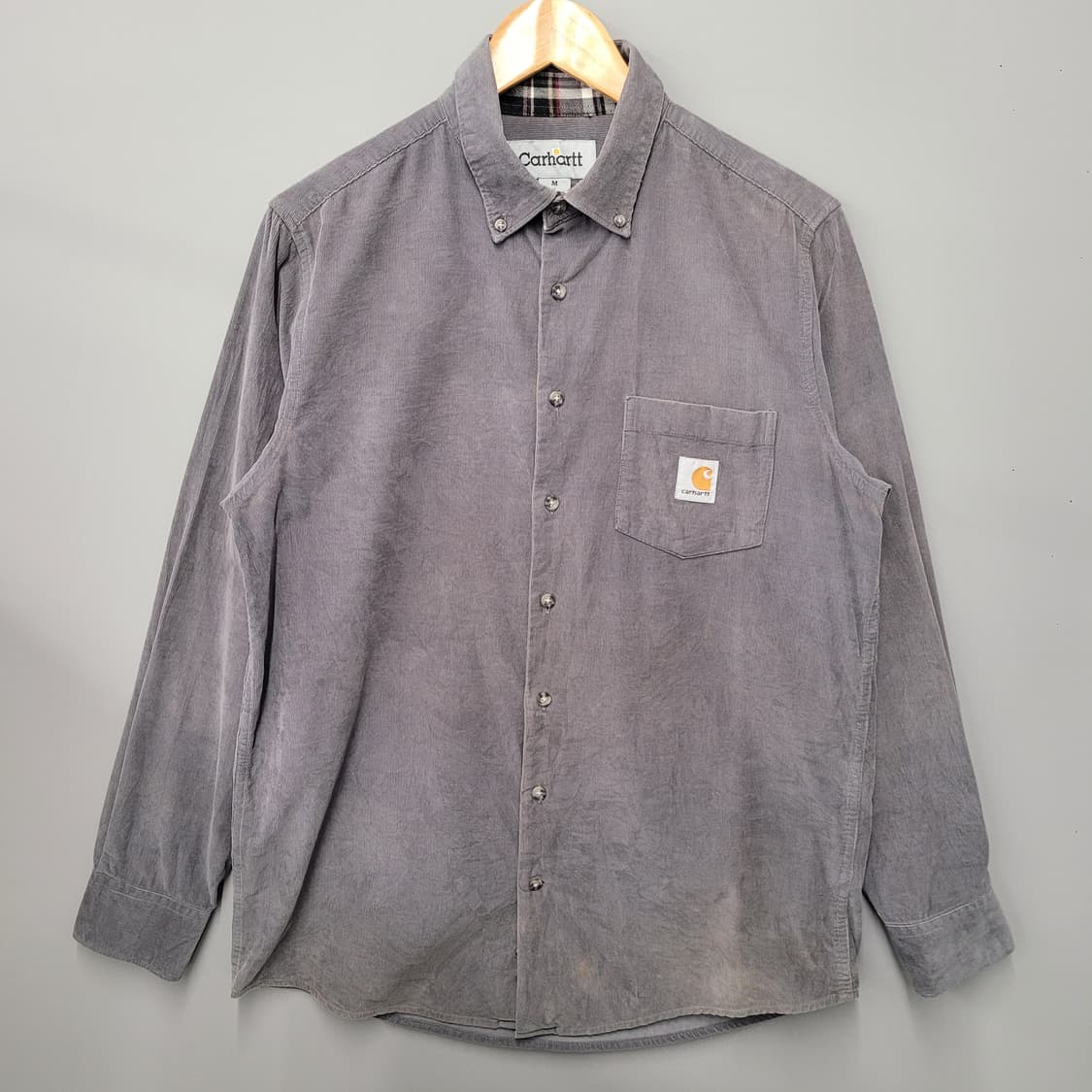 Carhartt 칼하트 코듀로이 셔츠 그레이 상품이미지1