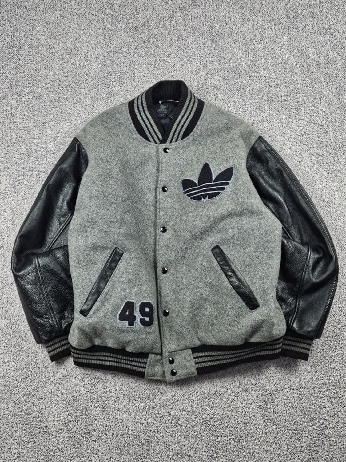 아디다스 바시티 레터맨 가죽 배색 울 자켓 ( S ) / 10086 상품이미지1