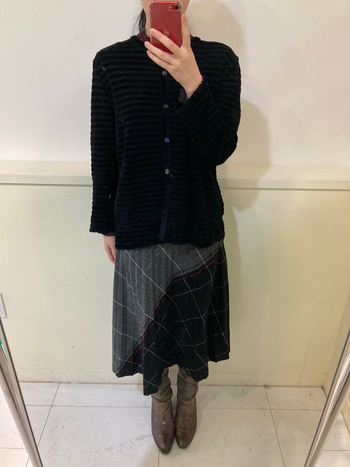 스트라이프 라운드 베이직 가디건 상품이미지8