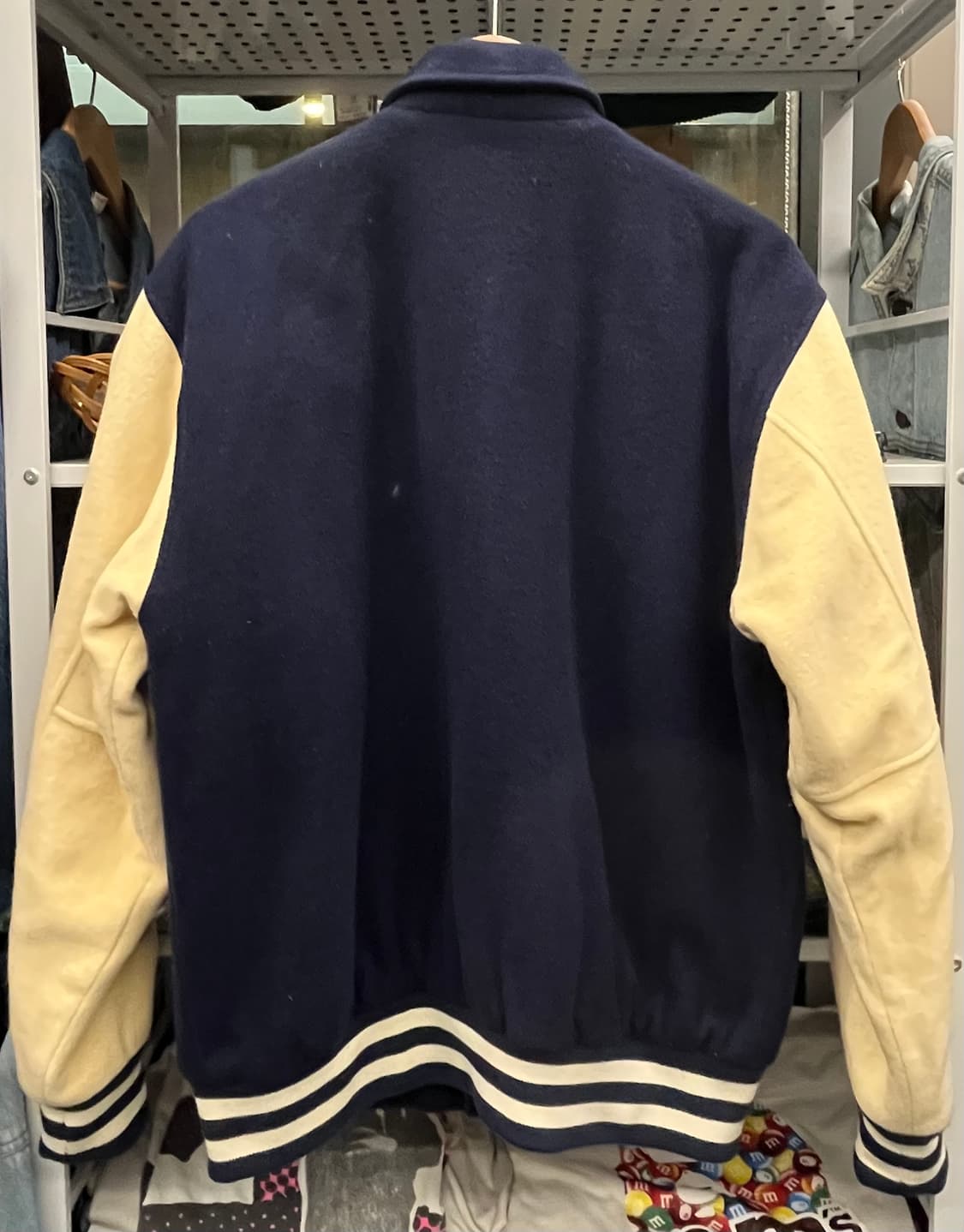 00s 챔피온 바시티 자켓 네이비/아이보리 상품이미지5