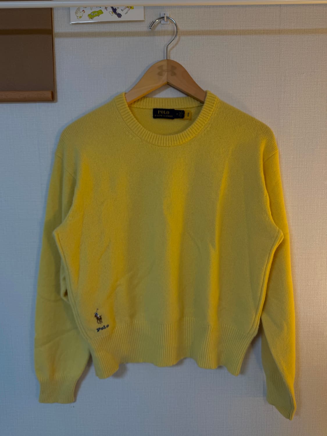 [M]폴로 랄프로렌 포니로고 캐시미어 니트 옐로우 상품이미지1