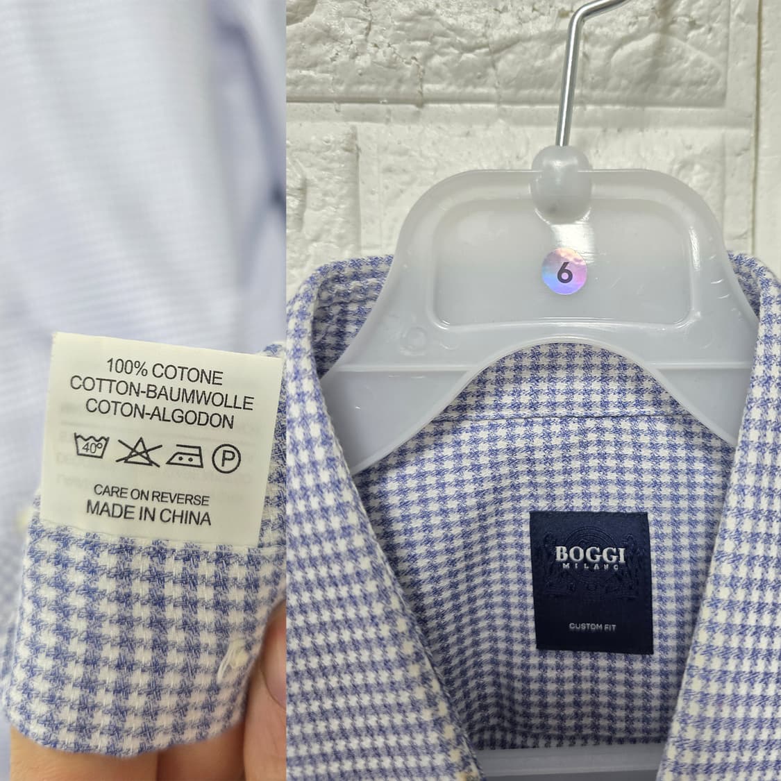 택포_ Boggi 보기 밀라노 체크 남성 셔츠 L 상품이미지2