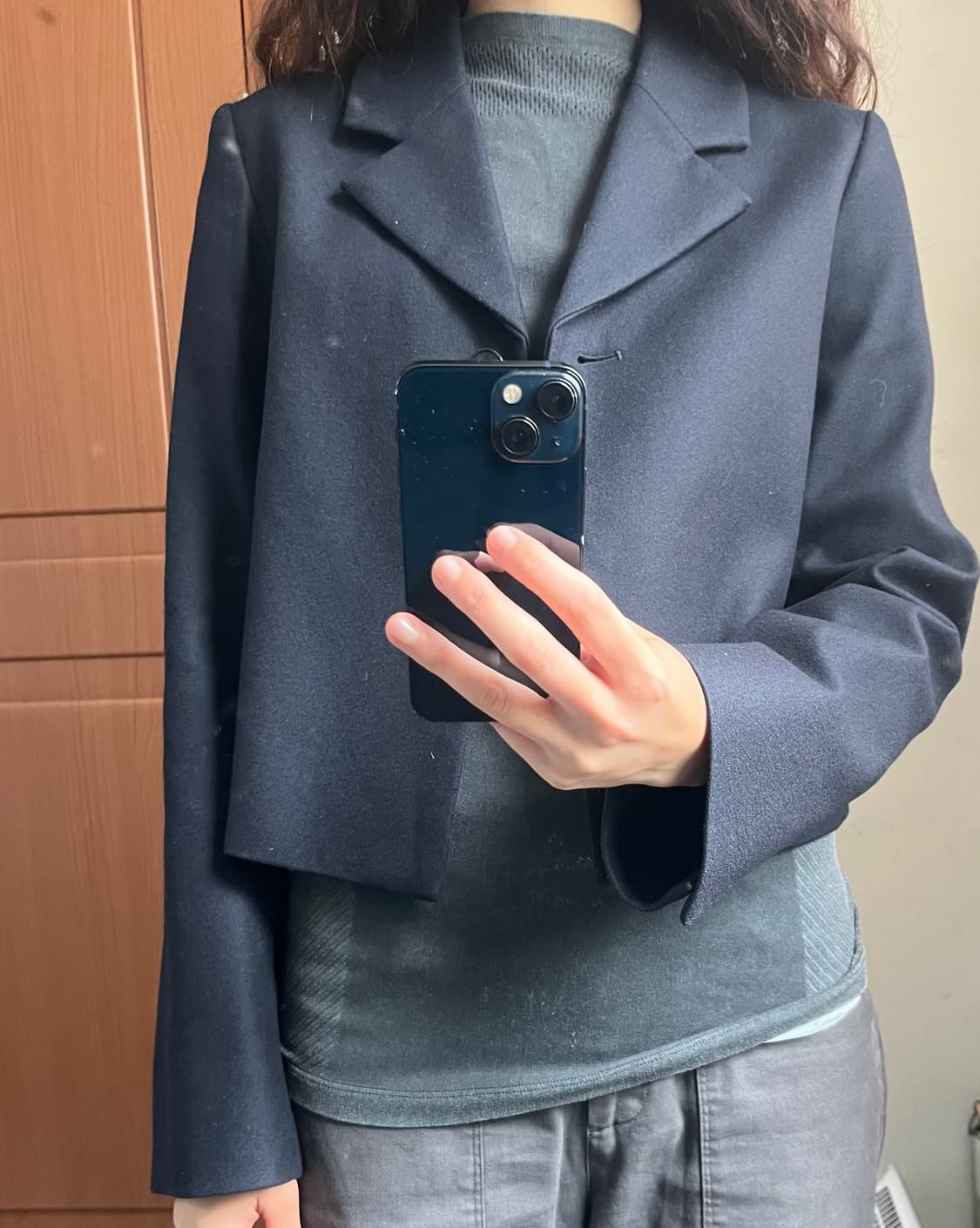 COS 여성 캐시미어 울 크롭자켓 상품이미지3