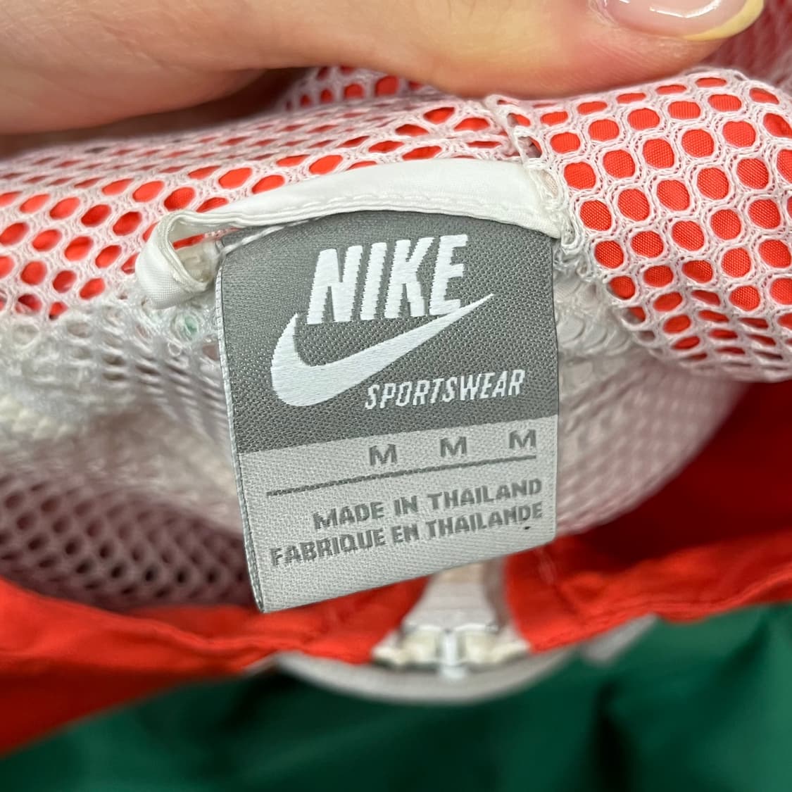 [정품/M] 나이키 바람막이 그린 화이트 레드 b19 상품이미지5