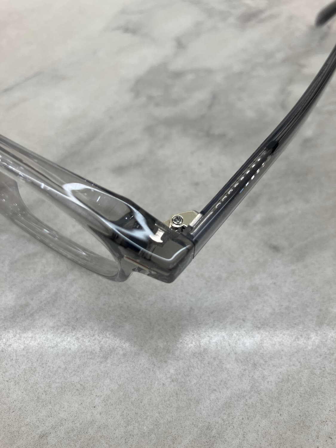 B85 DMN 투명 그레이 웰링턴 뿔테 안경128 상품이미지2