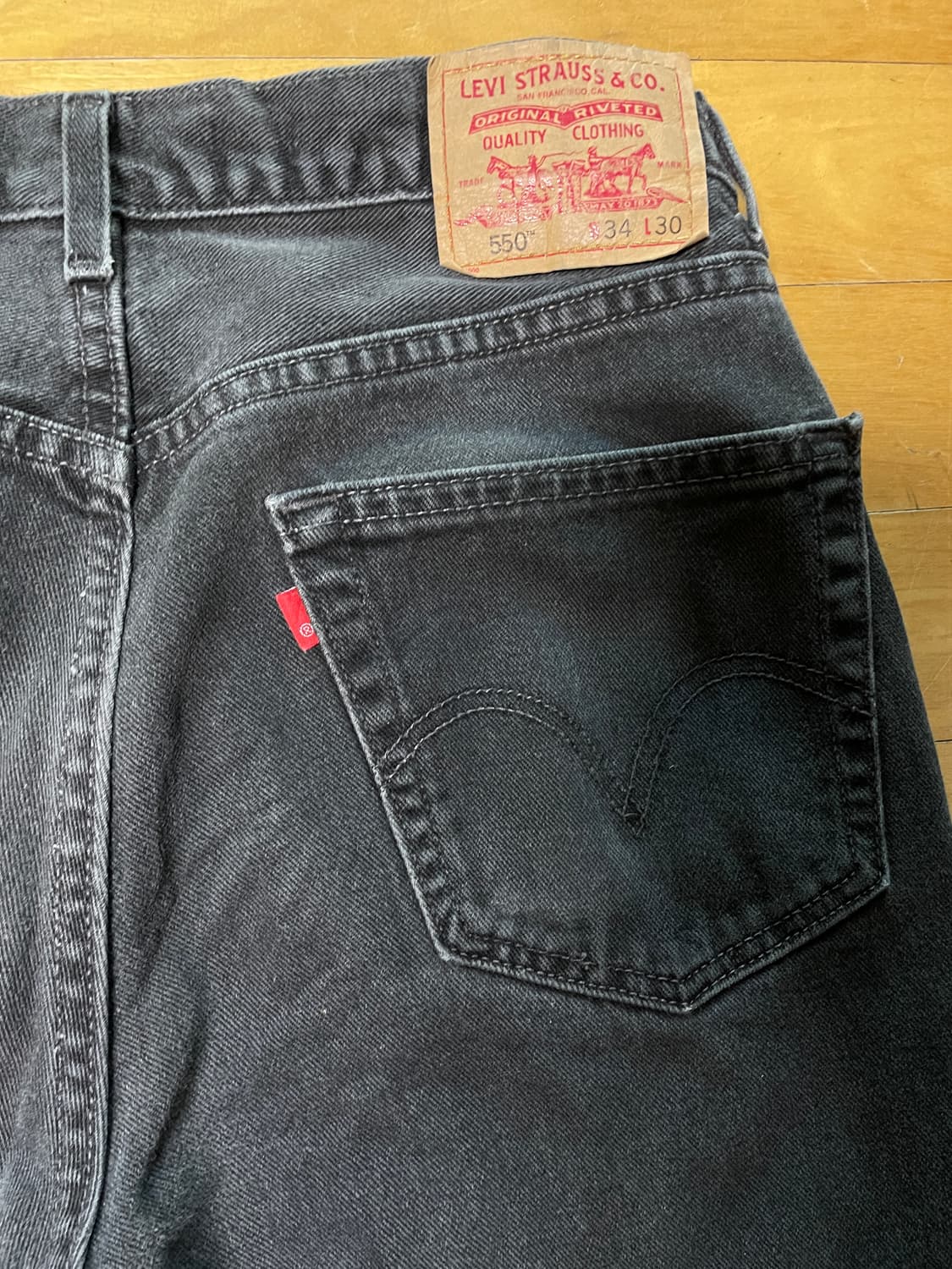 00s 초반 리바이스 550 흑청 made in usa  상품이미지3