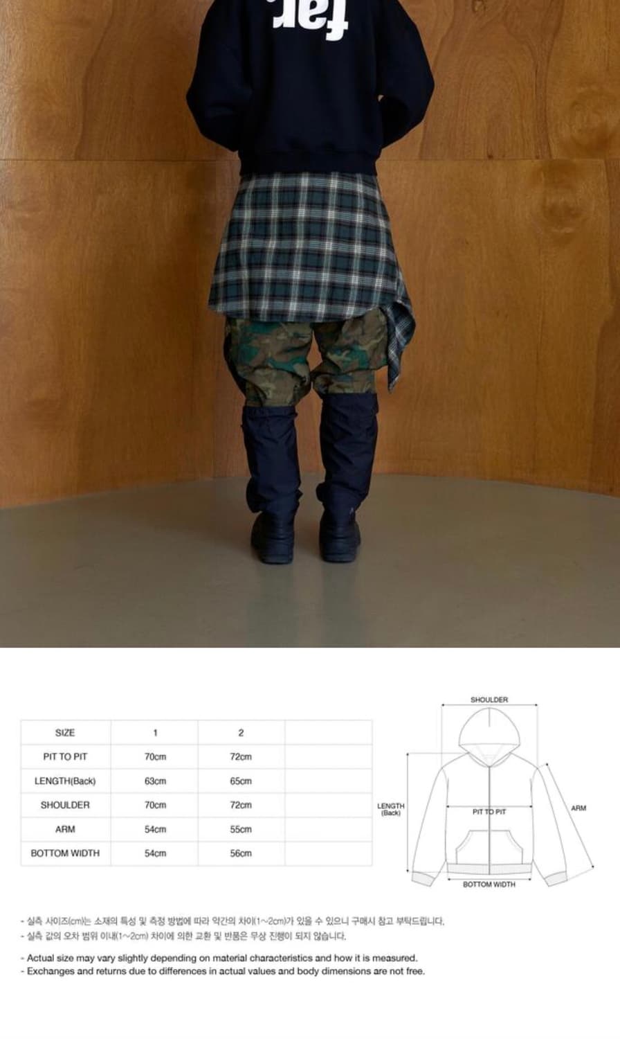 [1] 파아카이브 리버스 로고 후드 집업 상품이미지2