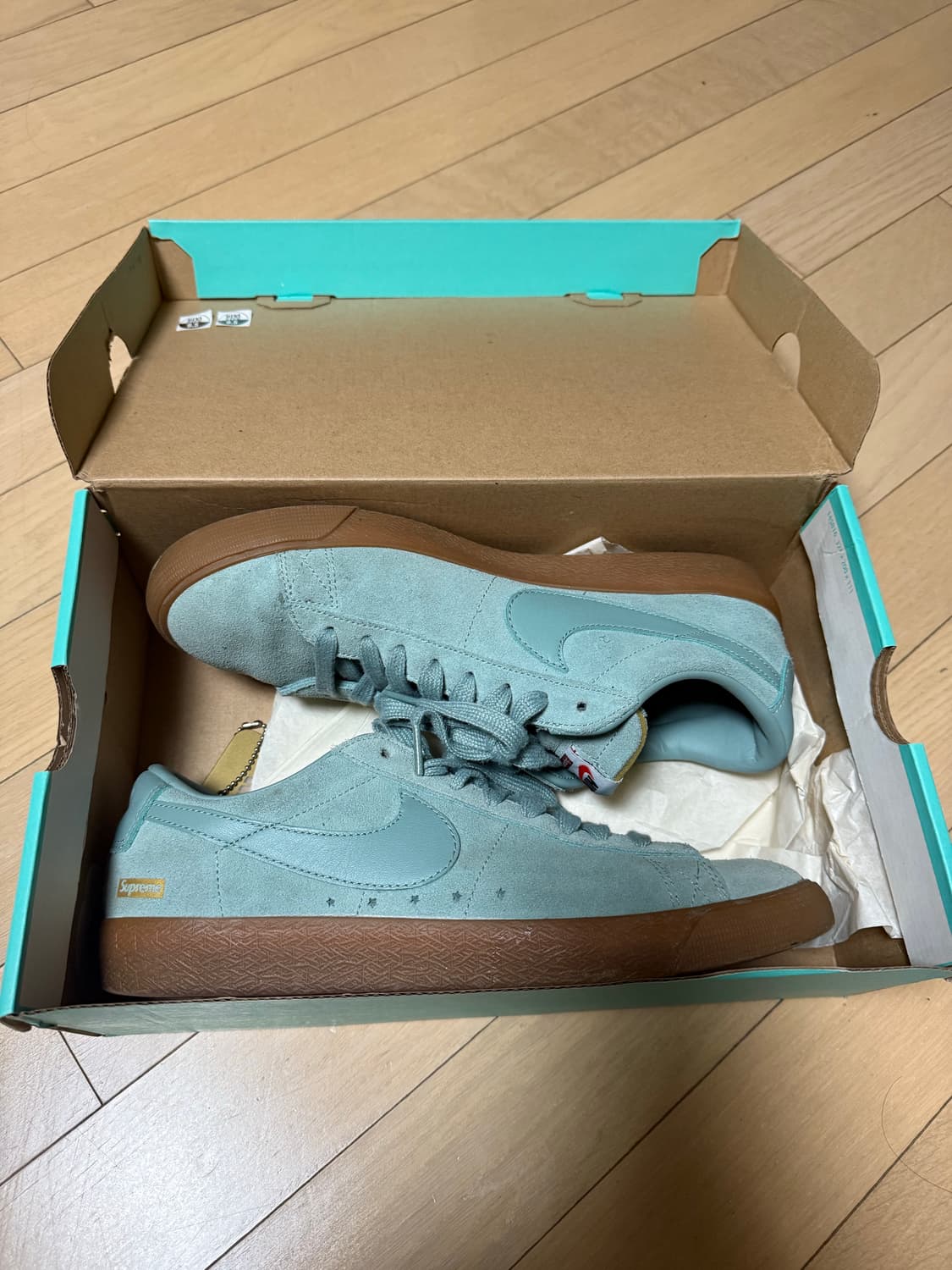 [275] 나이키 SB 블레이저 Supreme 민트 스웨이드 상품이미지1