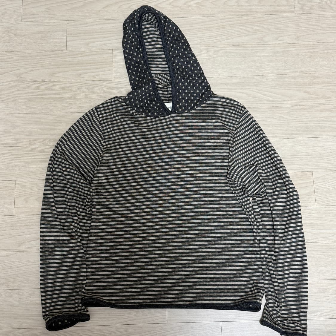 페스토 도트 스트라이프 후디 다크문 pesto stripe dot 상품이미지6