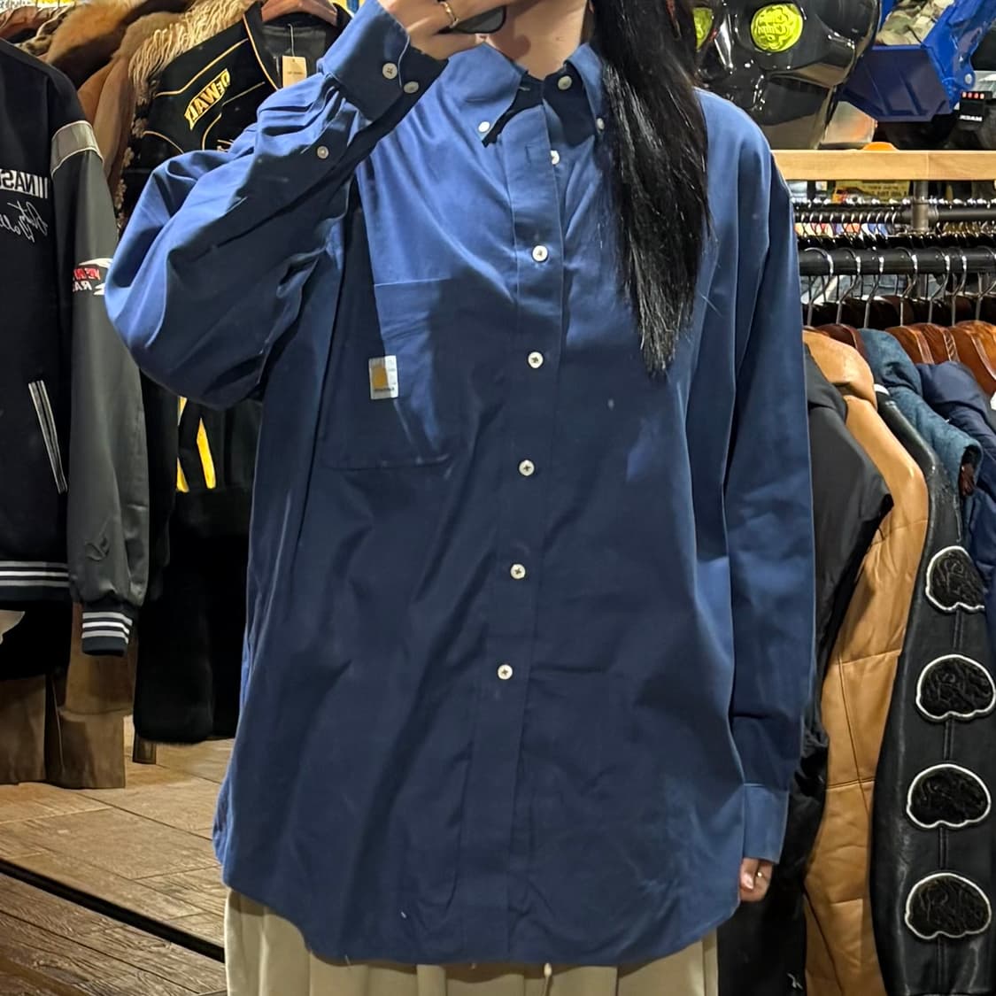 [HI] Carhartt 칼하트 긴팔셔츠 블루 상품이미지2
