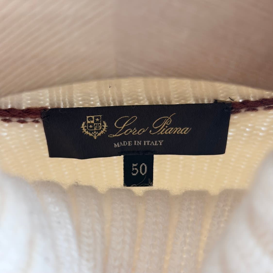 (A+/50) / 로로피아나 터틀넥 캐시미어 니트 아이보리 상품이미지4