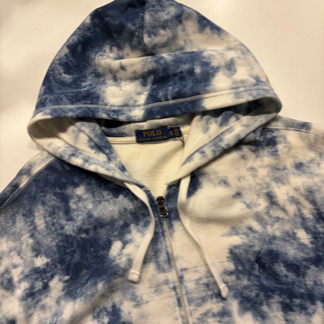 [XL] 폴로 랄프로렌 타이 다이 후드 집업 화이트 D475 상품이미지3