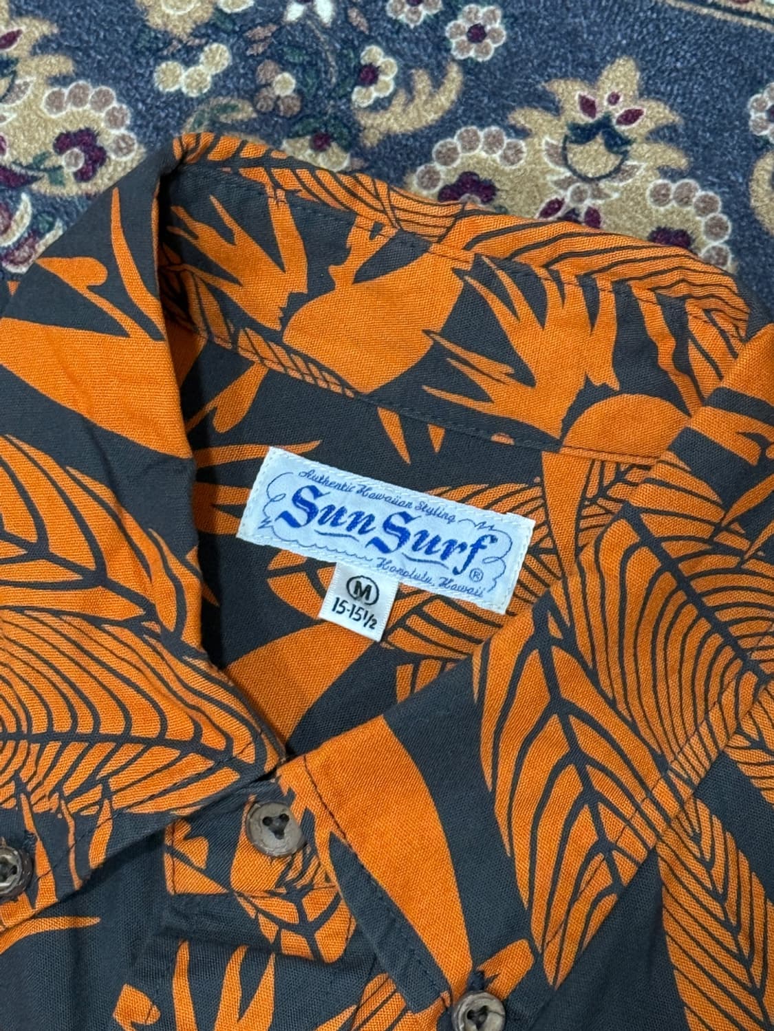 Sun Surf 하와이안 긴팔셔츠 M 상품이미지2