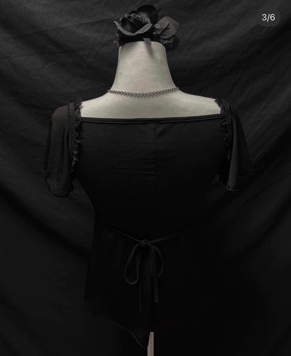 오즈온 블랙레이스 오리엔탈 탑  상품이미지2