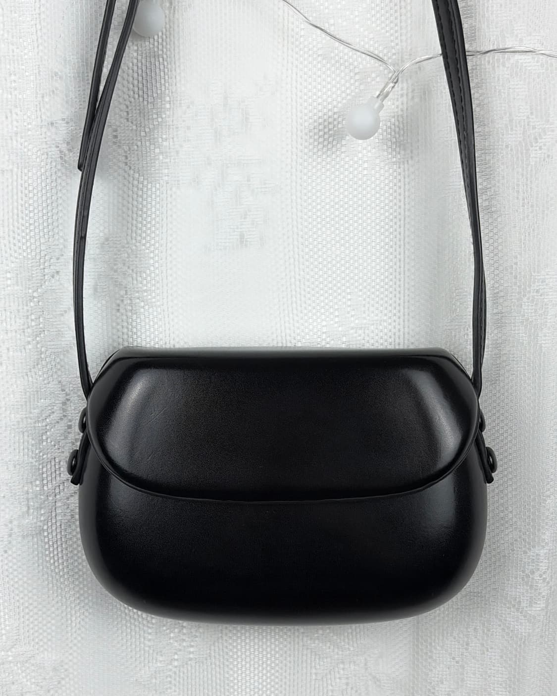 Real leather black mini cross bag 상품이미지6
