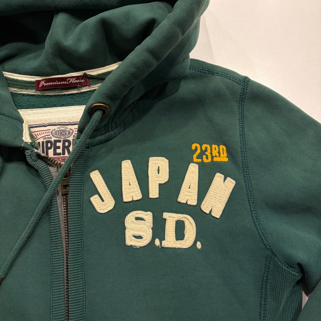 [S] 12s 슈퍼드라이 재팬 그린색 후드티 후드집업 C35 상품이미지4