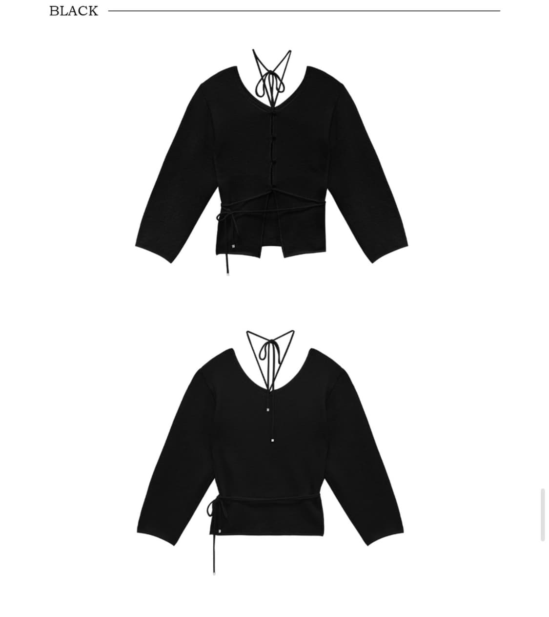 트리밍버드 2-way strap knit 니트 블랙 상품이미지2