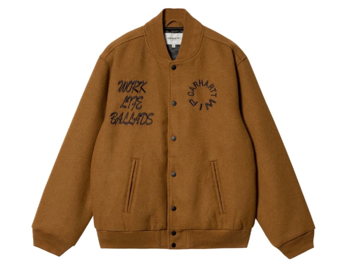 [L] 칼하트 wip 워크 바시티 봄버 브라운 상품이미지1
