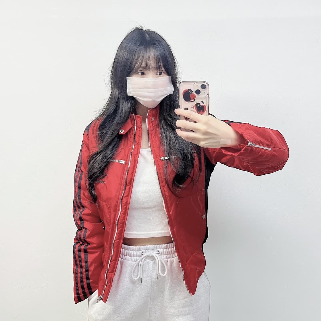 아디다스 프란체스카 레이싱 패디드 자켓 레드 상품이미지1