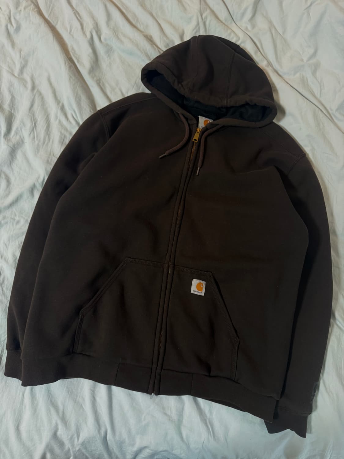 칼하트 써멀 다크브라운 후드집업 상품이미지1