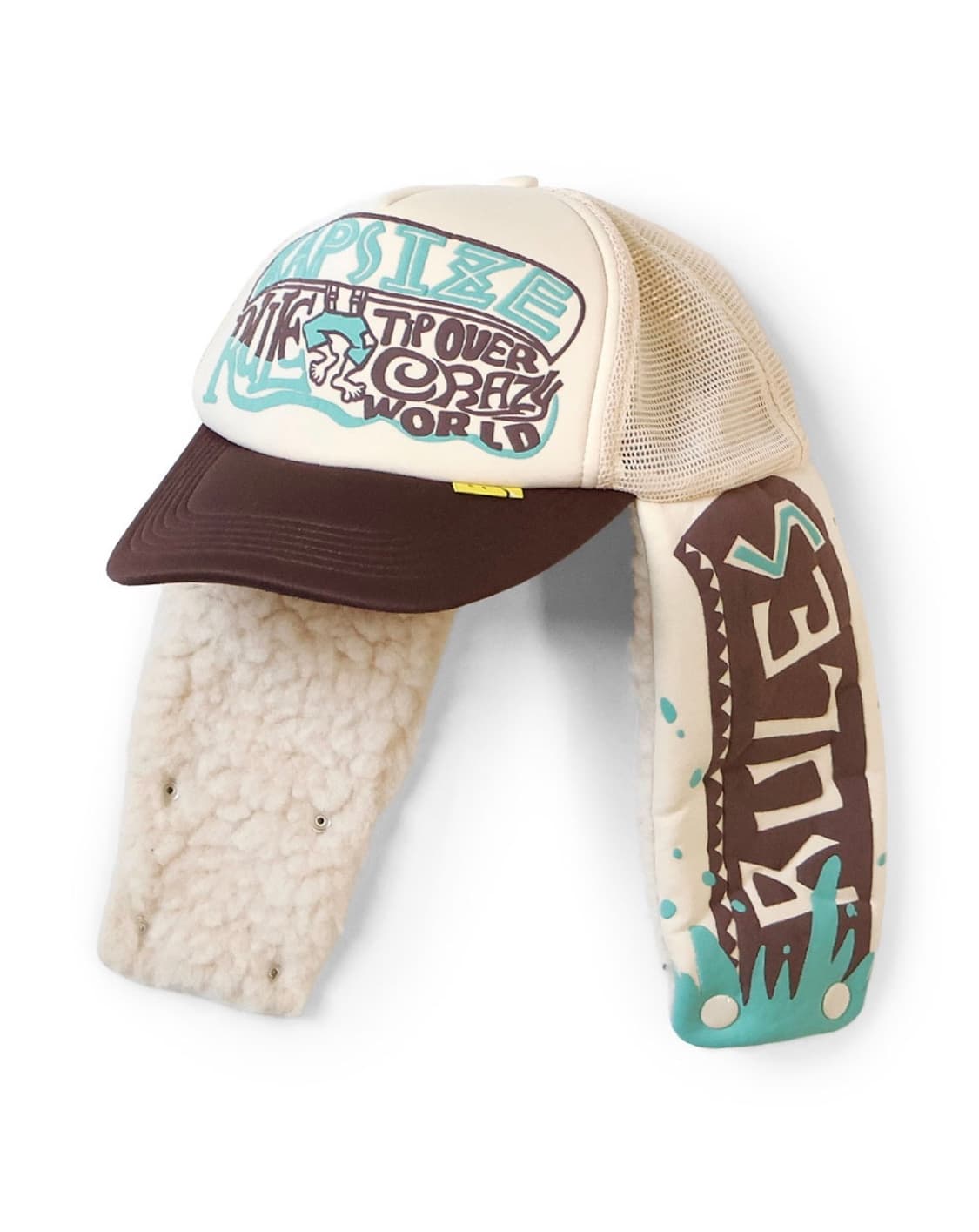 (택o새상품) 캐피탈 캡사이즈 룰 Pt 럼버 트럭 캡 오프 화이트 브라운 상품이미지1