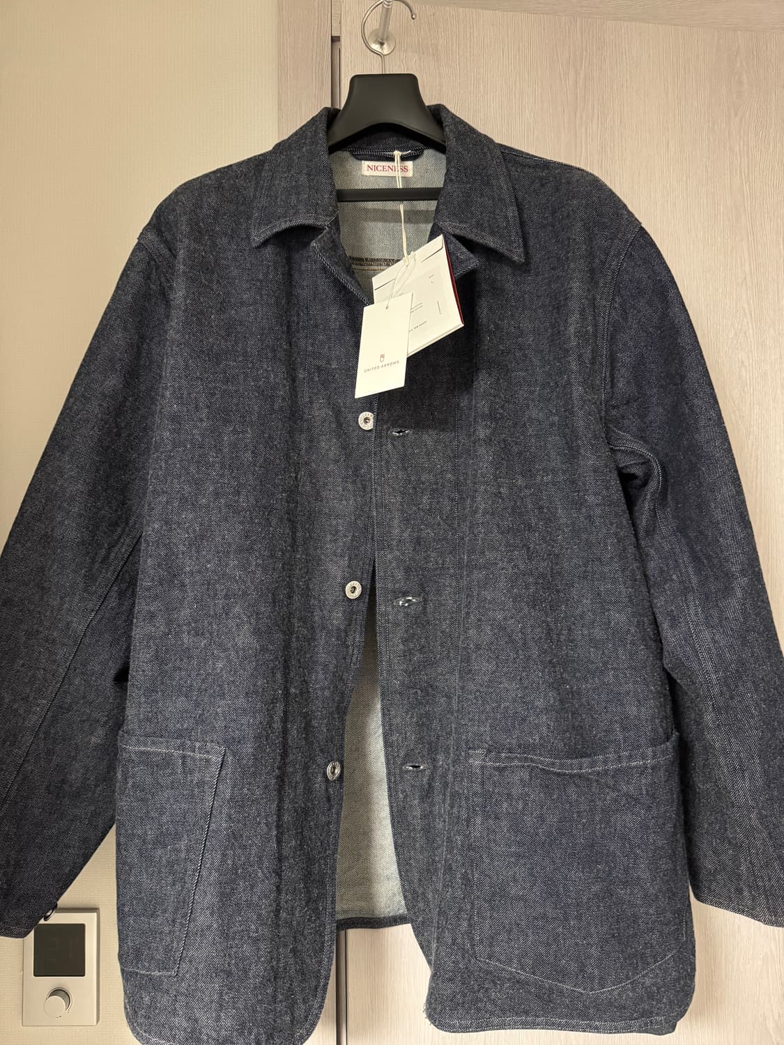 나이스네스 niceness 데님 커버올 L 새상품 상품이미지4
