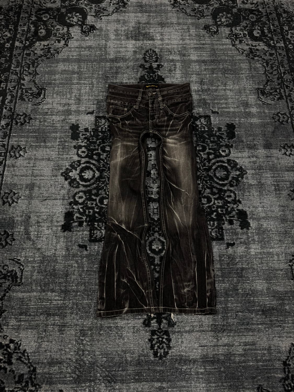 Nylaus jean 00s double waist dark washin 상품이미지2