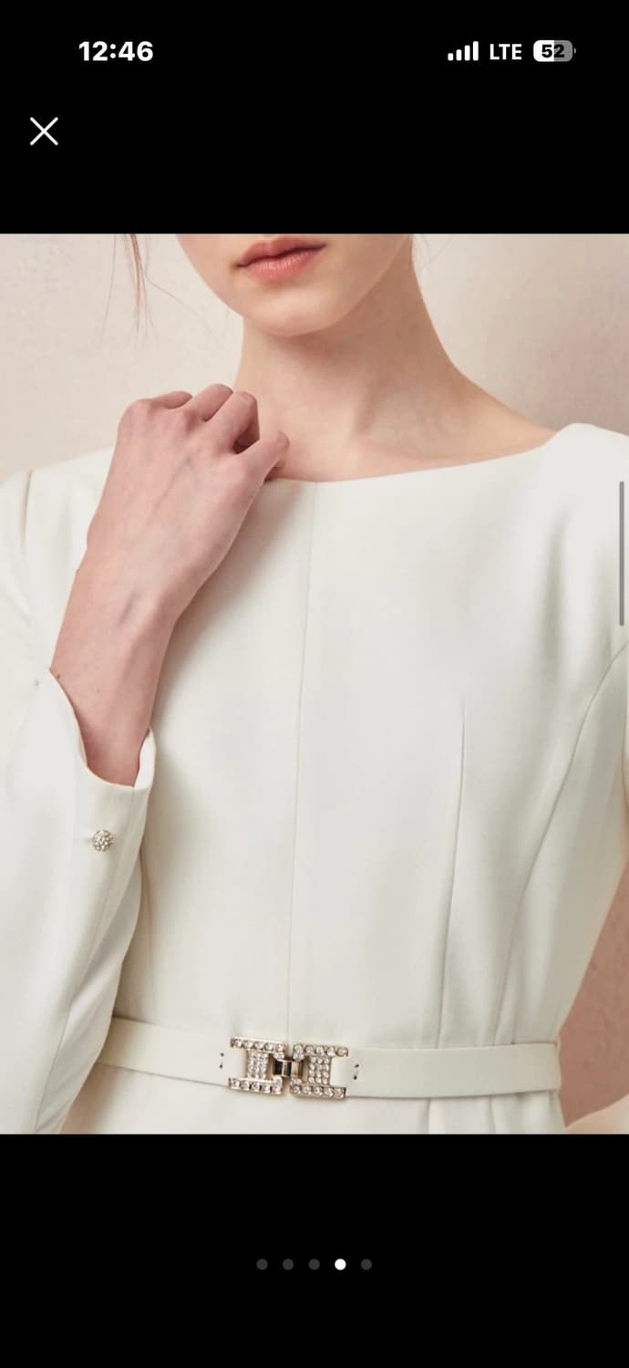 지고트 울 실크 원피스 연회장드레스 2부드레스 상품이미지4