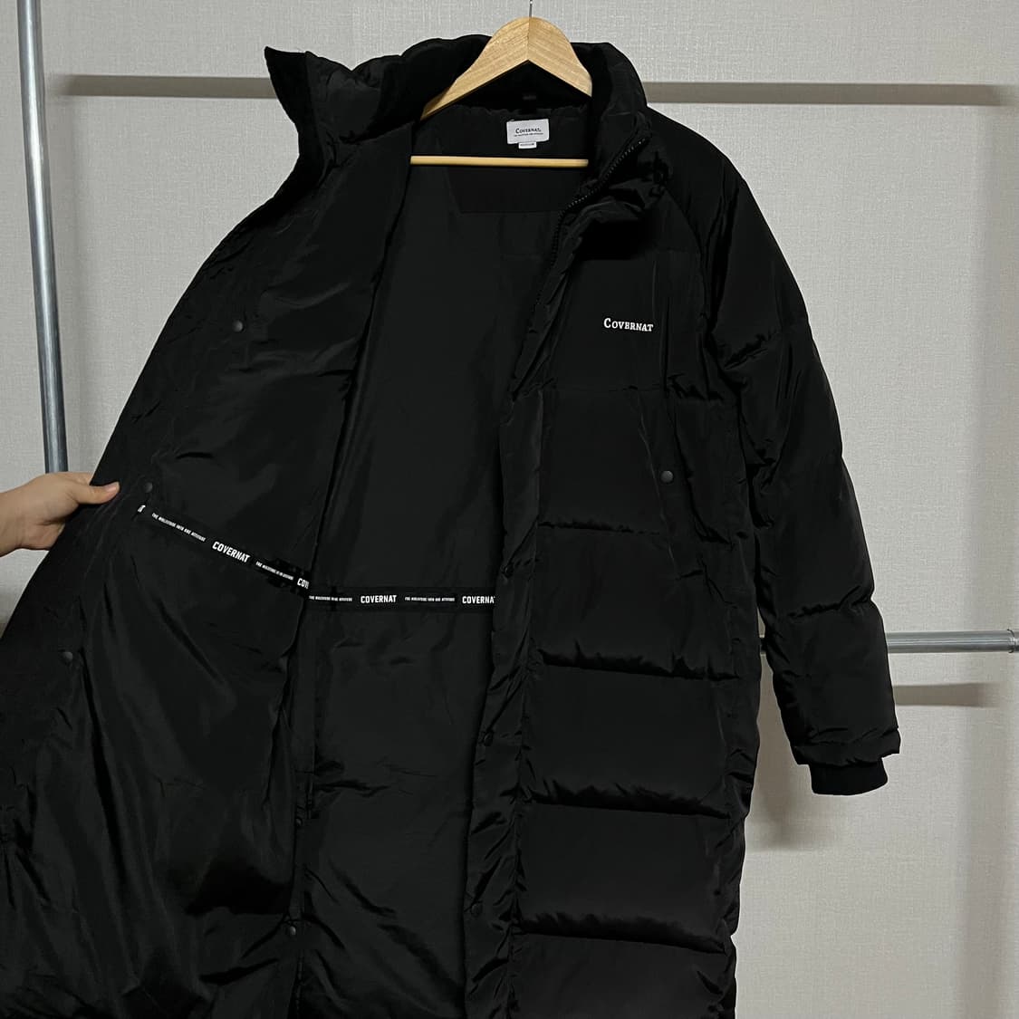 커버낫 블랙 롱패딩 M 상품이미지9