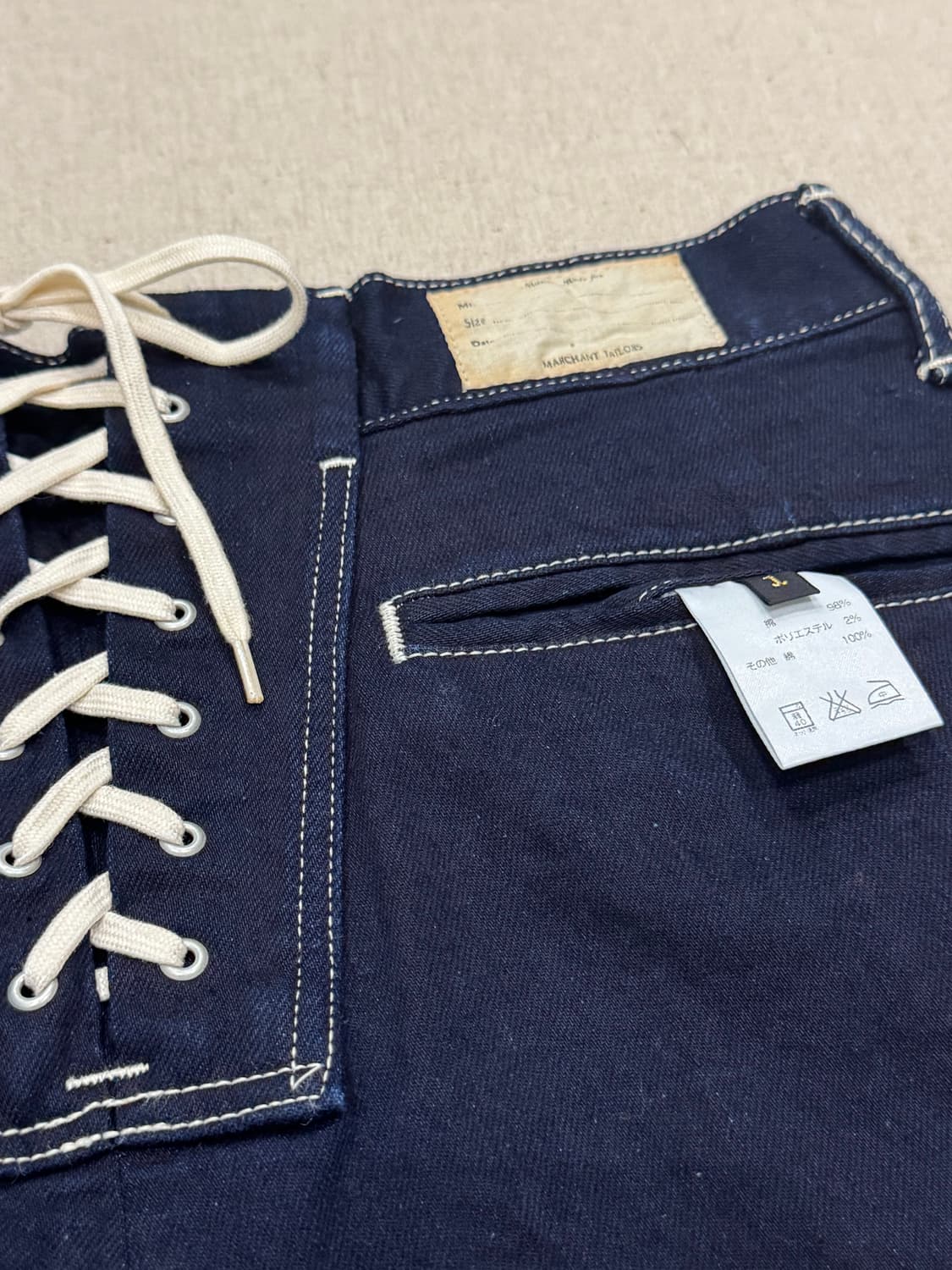 캐피탈 마린 스터드 인디고 데님 팬츠 상품이미지3