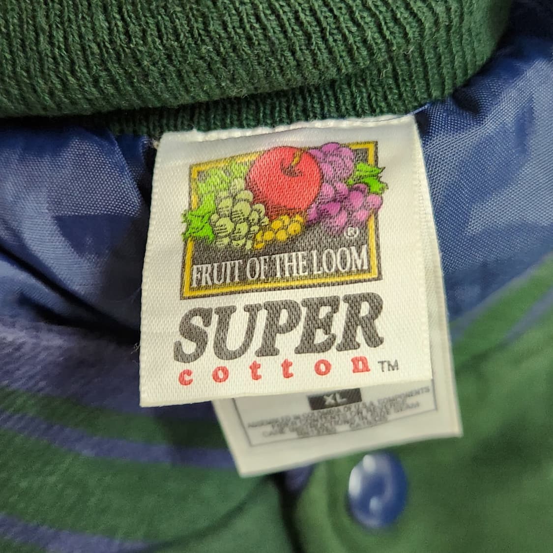 90s USA  Fruit of the Loom 빈티지 바시티 자켓 XL 상품이미지5