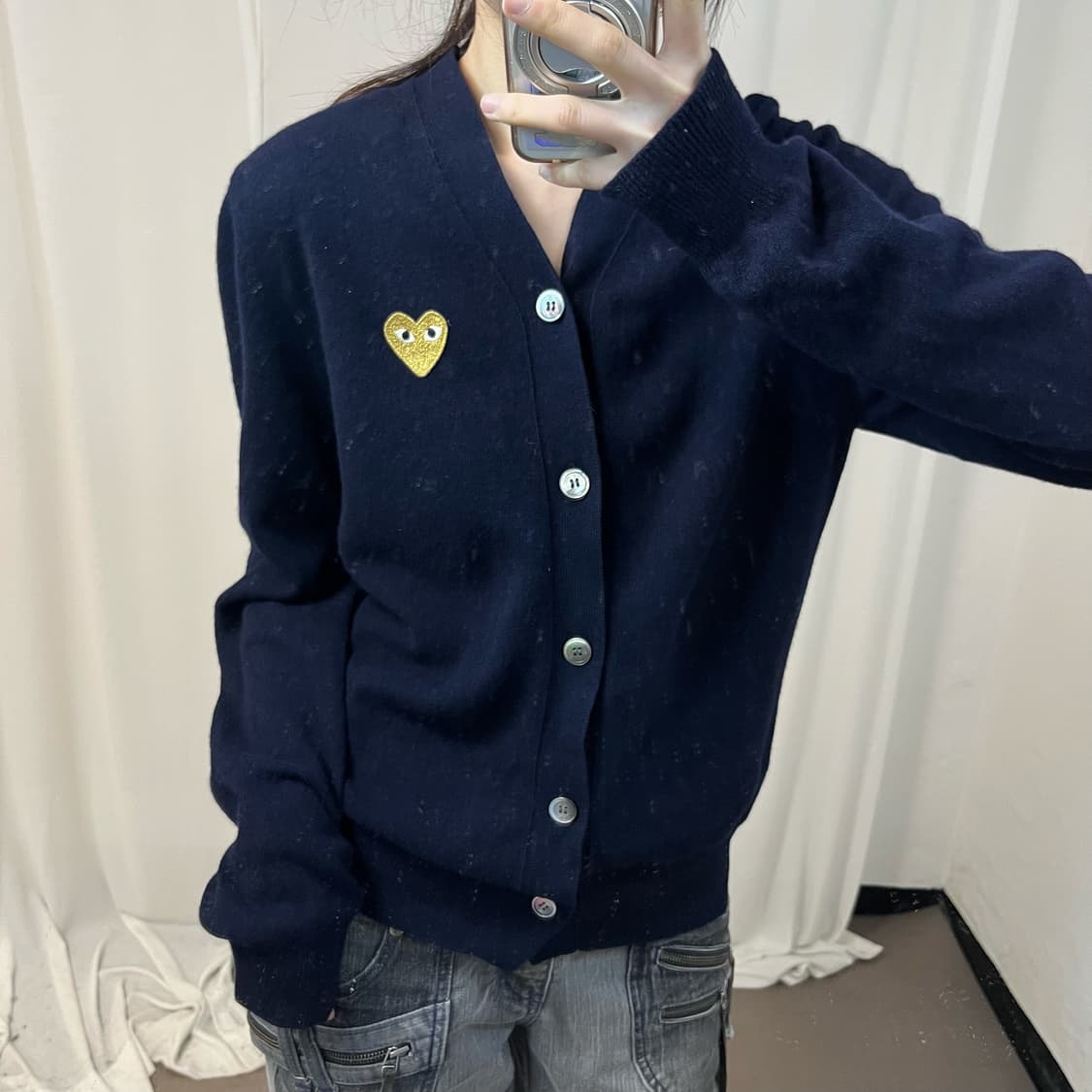 Comme des Garçons navy cardigan 상품이미지3