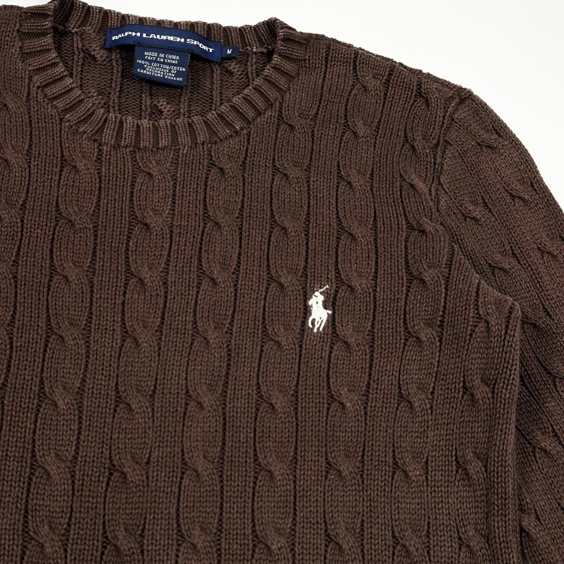 폴로 랄프로렌 여성 케이블 니트 브라운 여성M 상품이미지3