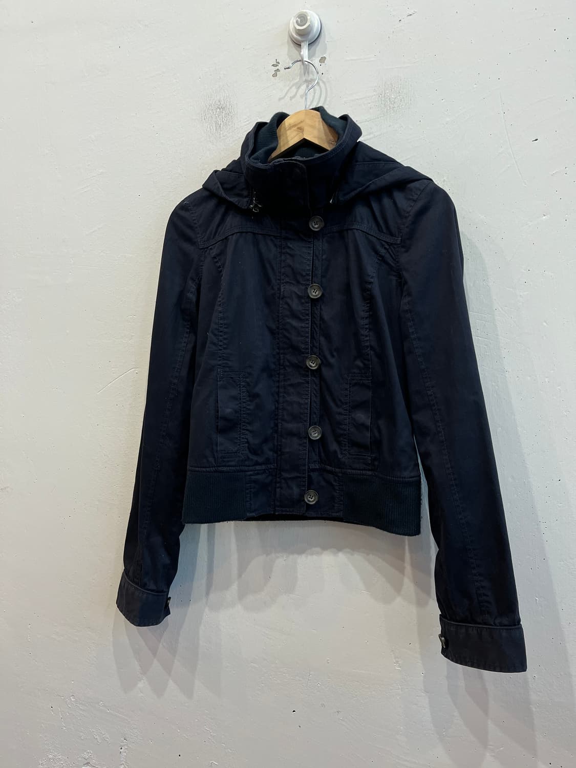 아베크롬비 하이넥 코튼 자켓 네이비 우먼즈 상품이미지1