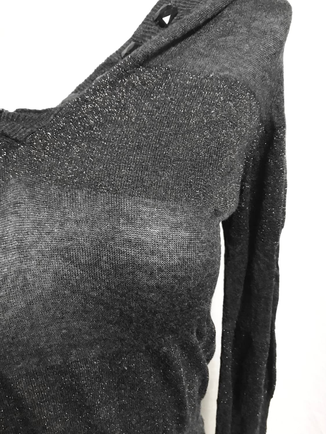 빈티지 vkei 펑크 스터드 글리터 니트 후드 롱슬리브 탑 상품이미지6