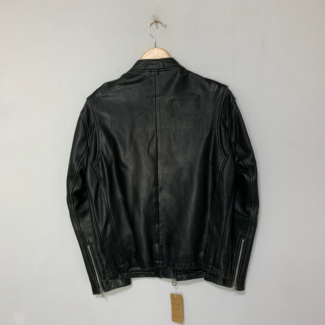 아르마니 익스체인지 빈티지 블랙 리얼 레더 소가죽 자켓 M 상품이미지5