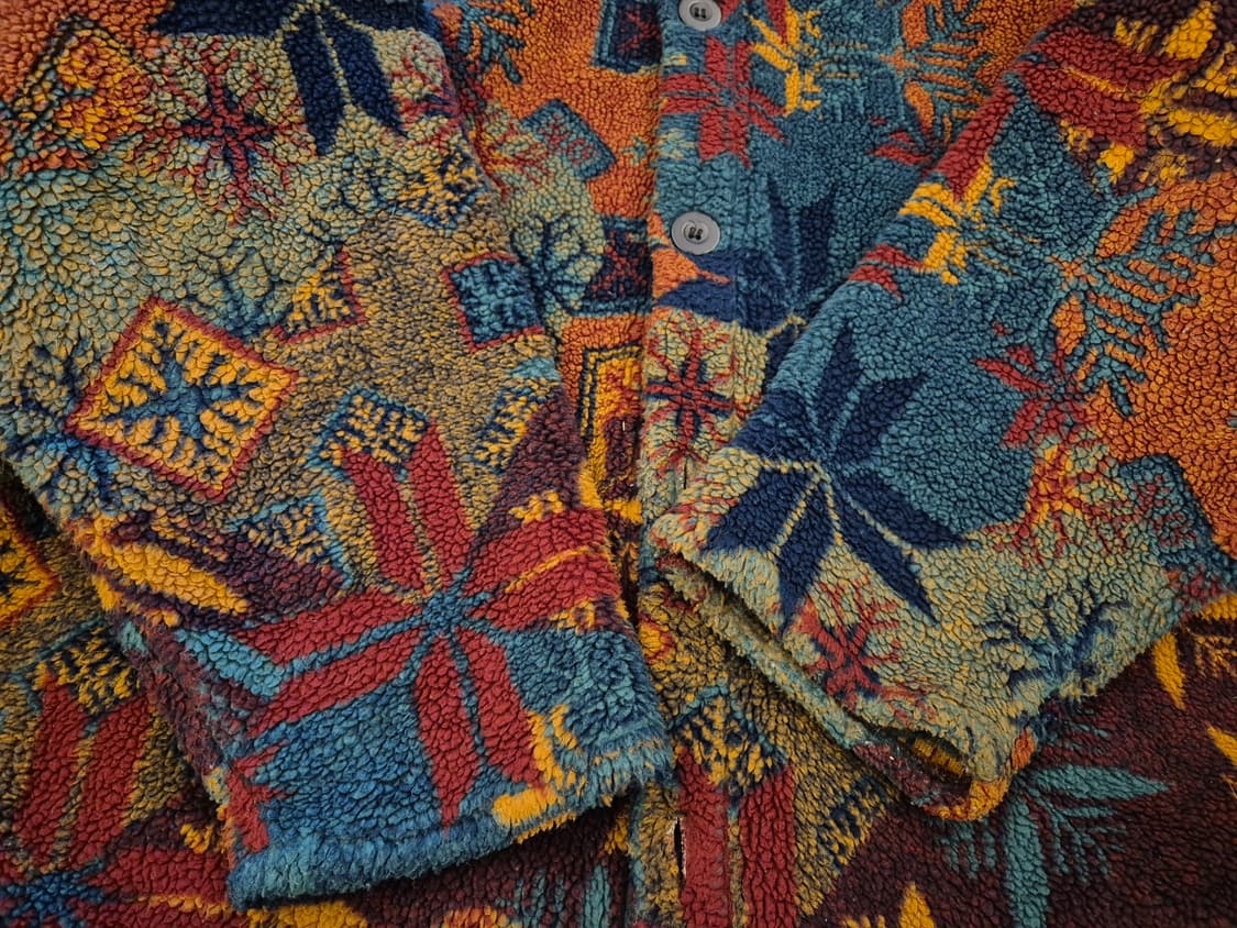 90s SHUVIT 네이티브 패턴 플리스 자켓 상품이미지4