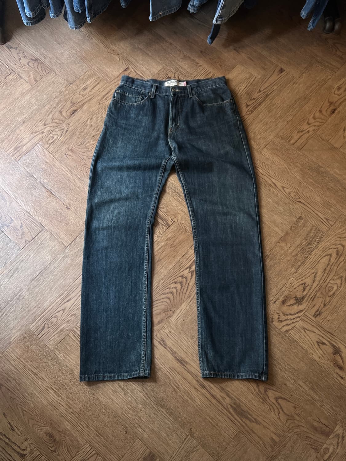 [32]00's 리바이스 USA 505 다크블루 워싱 데님 팬츠 상품이미지1