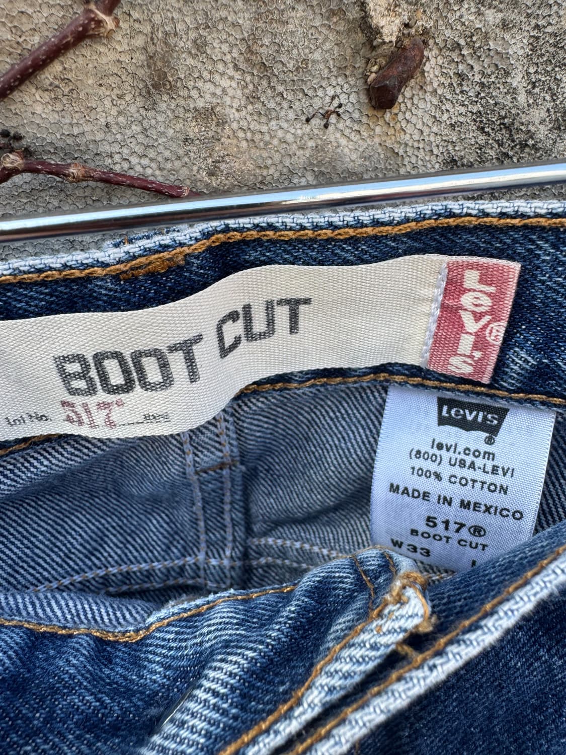 00s 리바이스 빈티지 517 부츠컷 워싱 데님 팬츠  상품이미지5