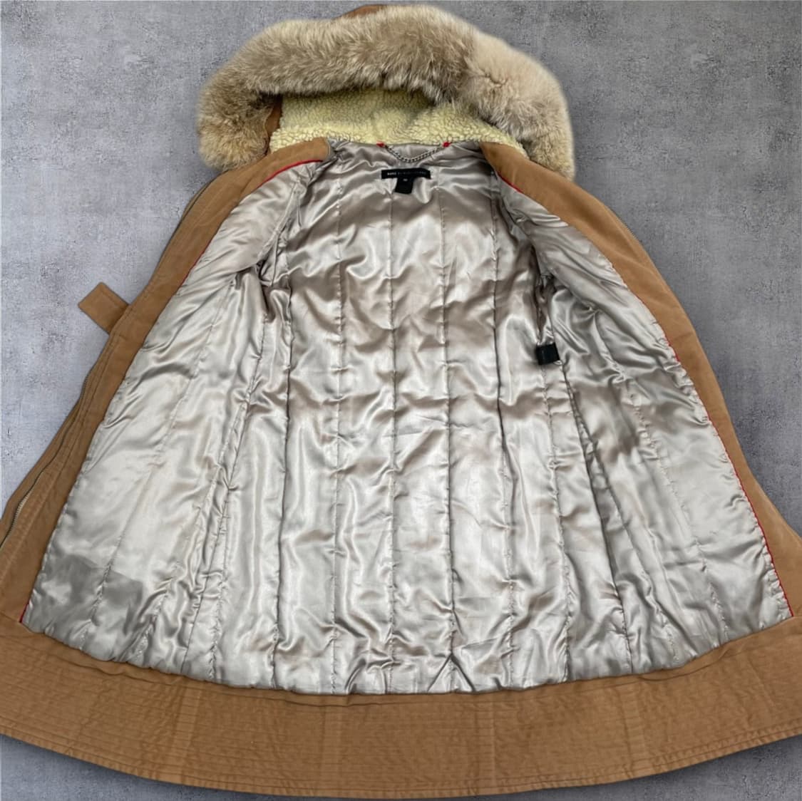 마크바이마크제이콥스  카멜 리얼퍼 후드 코트 자켓 XS 상품이미지4